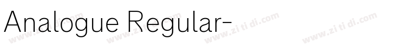 Analogue Regular字体转换